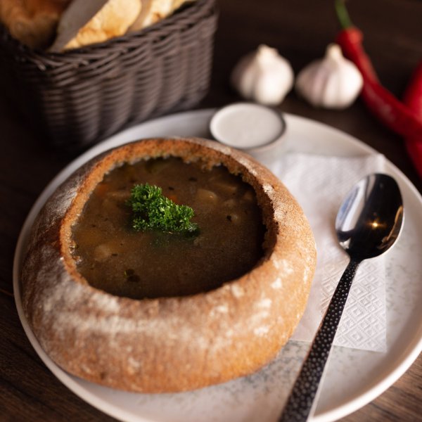 Суп в хлебе